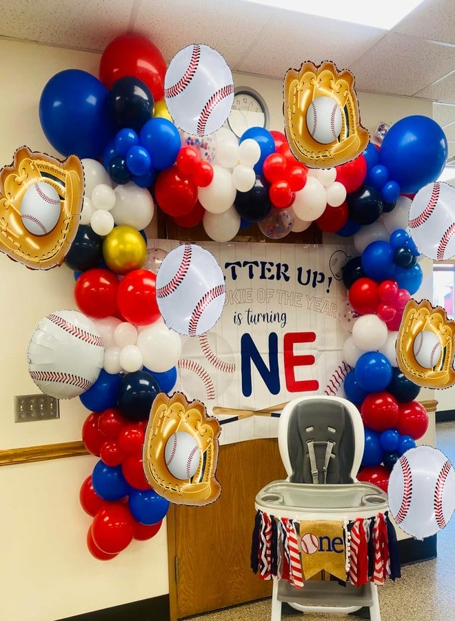 HEPAPATE Baseball Party Balloons,Baseball Foil Mylar Glove Jumbo Balloons for Baby Shower Party Decorations,Baseball Themed Sports Party Decor Supplies for Boys Girls Birthdays Party 9cs set - Image 5